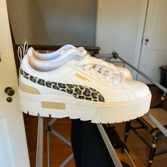 PUMA leopard platform sneakers